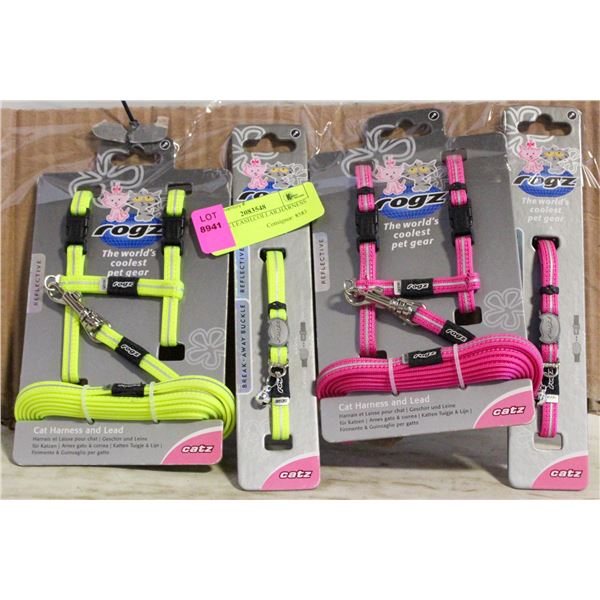 6 KITTEN LEASH,COLLAR,HARNESS