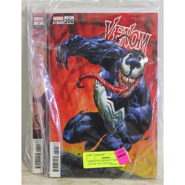 ABSOLUTE CARNAGE #1 AND VENOM #200 VARIANTS