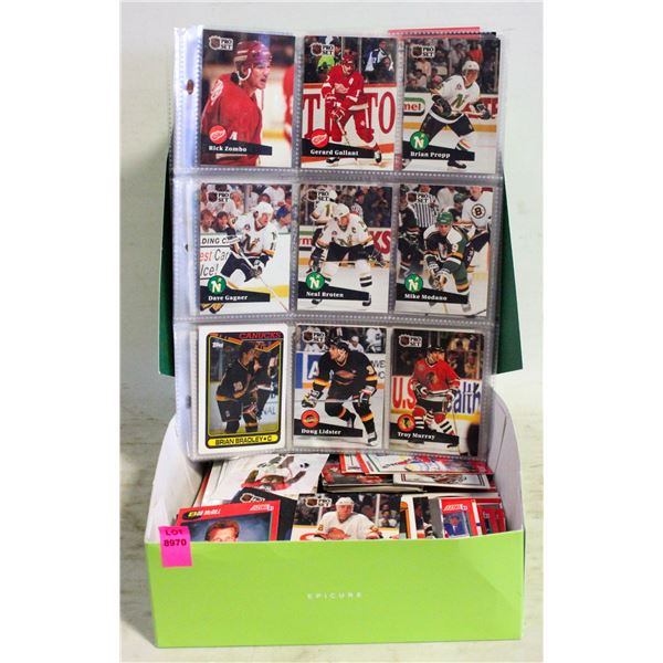 16 SHEETS & BOX FULL OF ESTATE VEINTAGE SPORTS