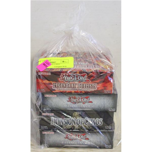 4 BOXES YU-GI-OH! CARDS
