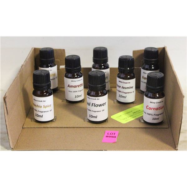 NEW 8 BOTTLES FRAGRANCE 10ML OILS ASSORTED SCENTS