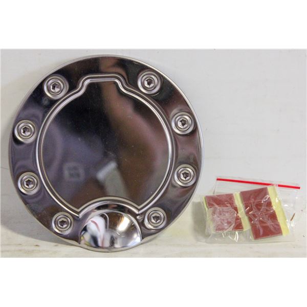 STICK ON CHROME FUEL DOOR 2004-UP FORD F150