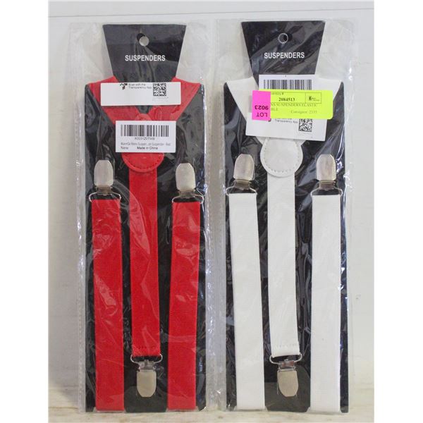 2 PCS MENS SUSPENDERS ELASTIC ADJUSTABLE