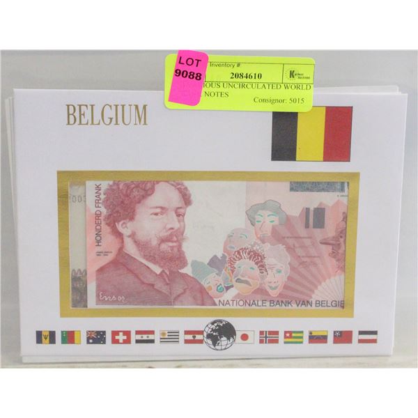 3 VARIOUS UNCIRCULATED WORLD BANK NOTES