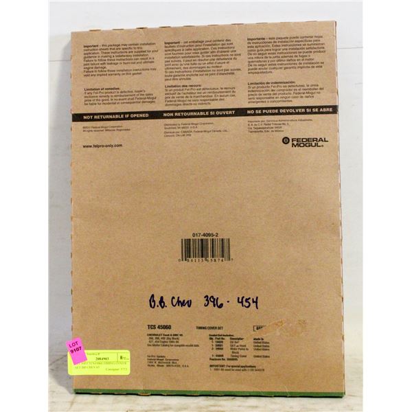 FEL PRO TCS45060 TIMING COVER SET BB CHEV 65