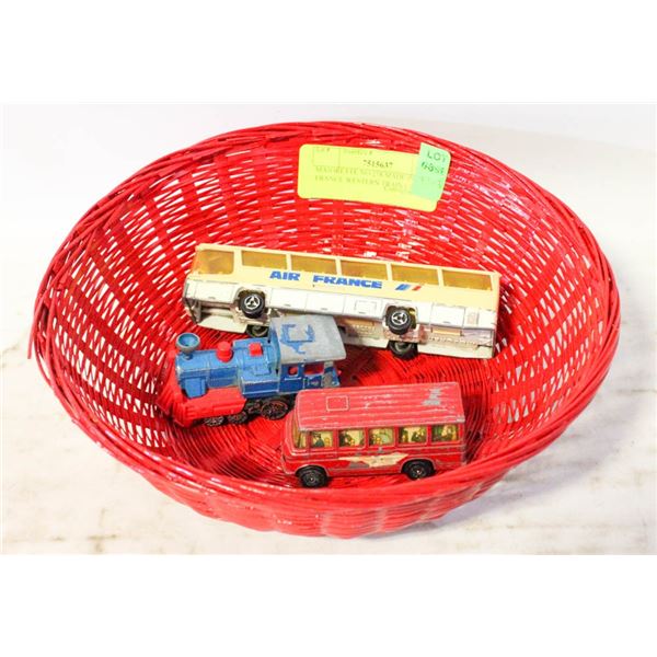 MAJORETTE NO 278 MADE IN FRANCE WESTERN TRAIN CAR