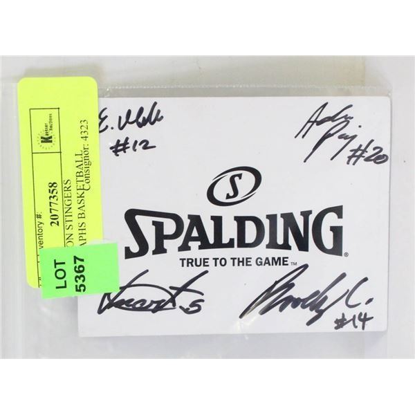EDMONTON STINGERS AUTOGRAPHS BASKETBALL