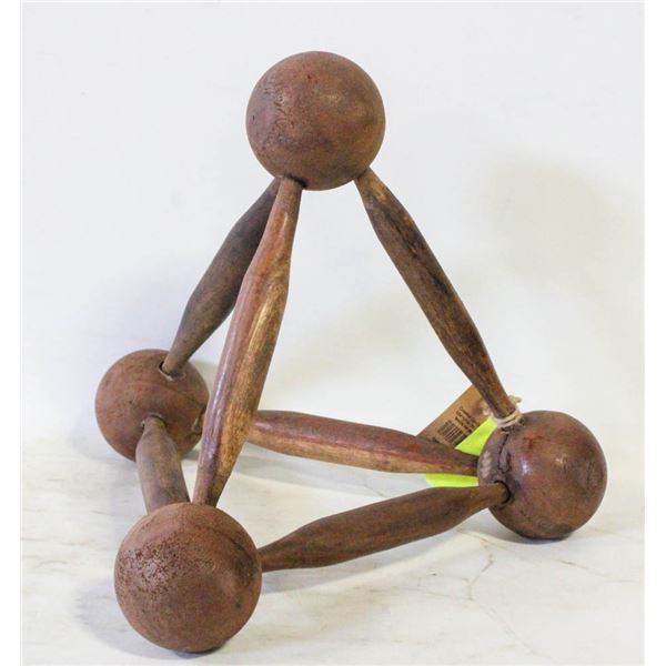 RECLAIMED WOOD PYRAMID DECO- NEW WITH TAGS