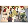 Image 1 : 2 LARGE ITALY WINE PICTURE CANVASES