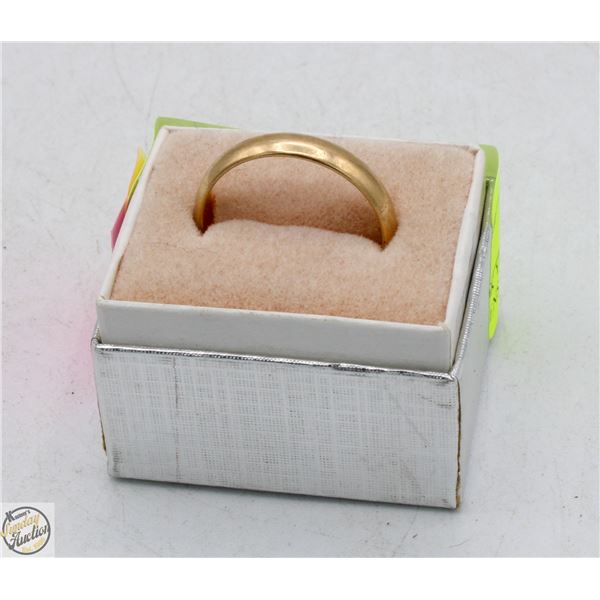 STAMPED 10KT YELLOW GOLD CMC MENS WEDDING BAND