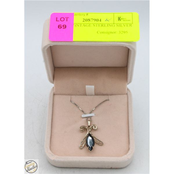 ESTATE VINTAGE STERLING SILVER BLACK