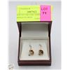 Image 1 : ESTATE 925 SILVER AMBER EARRINGS IN BOX