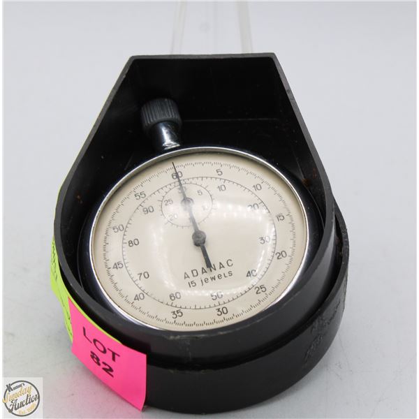 VINTAGE WIND UP STOP WATCH "ADANAC" WORKING