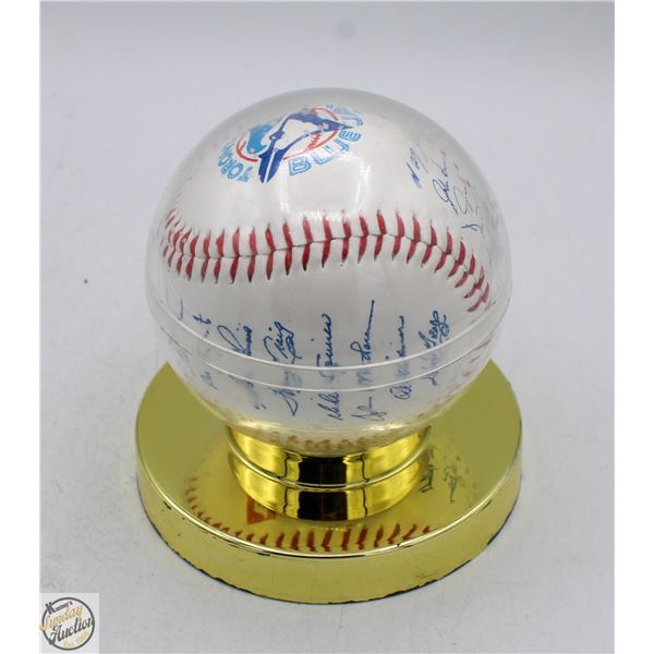 UNAUTHENTICATED TORONTO BLUE JAYS INCASED BASEBALL
