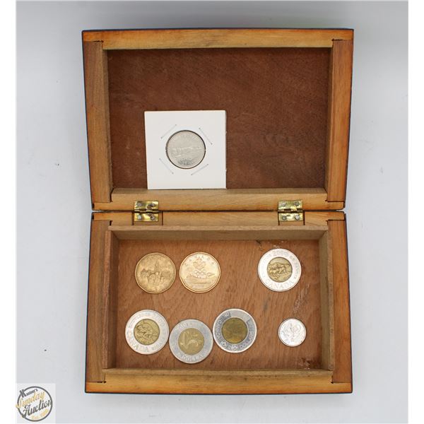 ESTATE WOODEN BOXED SPECIAL EDITION COINS-