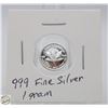 #2989-CANADIAN 999 FINE SILVER 1 GRAM WITH