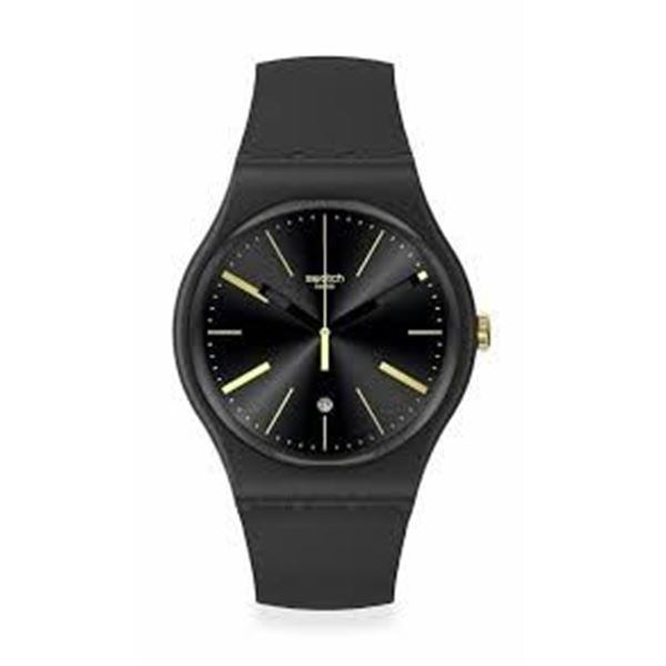 NEW SWATCH A DASH OF YELLOW QUARTZ CASUAL WATCH