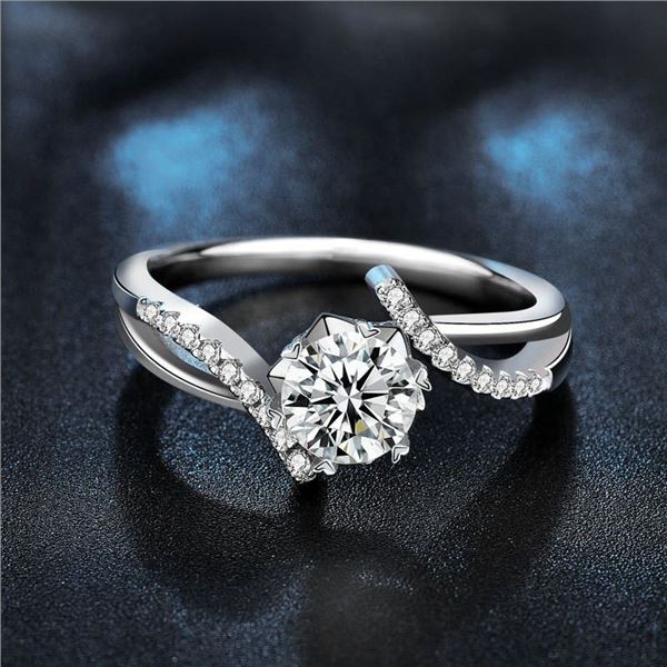 1 CT GRA CERTIFIED ROUND BRILLLIANT MOISSANITE 925S