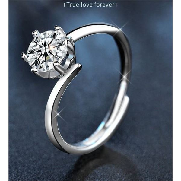 1 CT GRA CERTIFIED ROUND BRILLLIANT MOISSANITE 925S