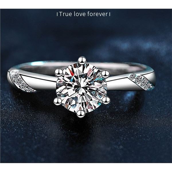 1 CT GRA CERTIFIED ROUND BRILLLIANT MOISSANITE 925S