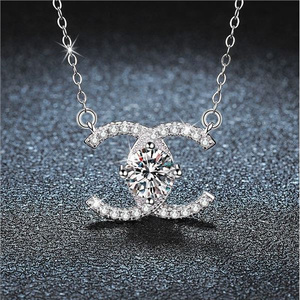 1 CT GRA CERTIFIED ROUND BRILLIANT 925S NECKLACE
