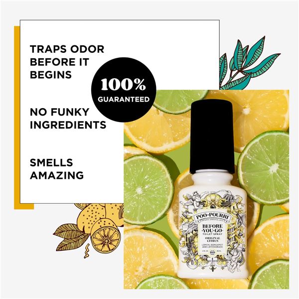 NEW 59ML POO POURRI TRAPS ORIGINAL CITRUS