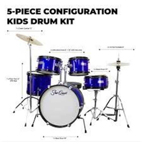 NEWLY ASSEMBLED STAR QUEST 5PC DRUM KIT SET-UP
