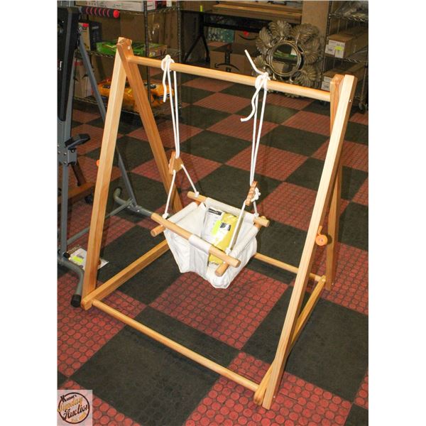 NEW ASSEMBLED FUNLIO TODDLER SWING SET-FRAME FOLDS