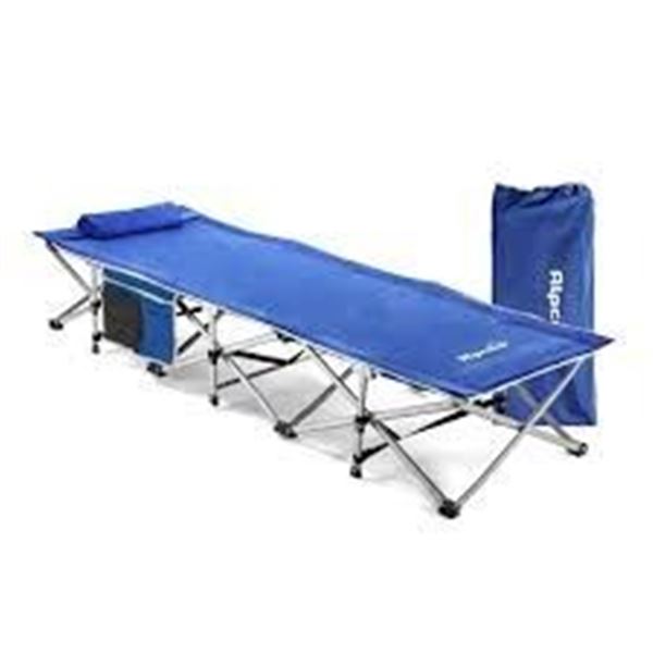 BRAND NEW ALPCOUR FOLDING CAMPING COT BLUE