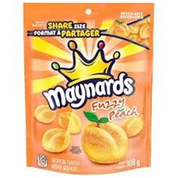 NEW 2 X 308G MAYNARDS FUZZY PEACHES