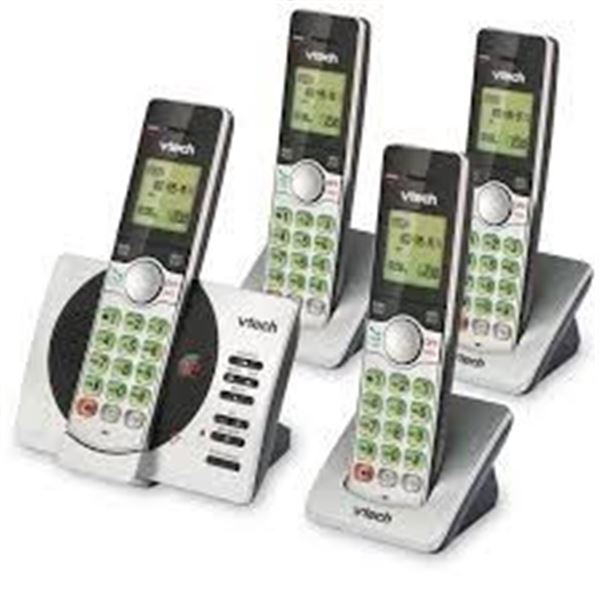 NEW VTECH 4 HANDSET CORDLESS PHONE SYSTEM