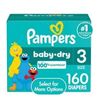 Image 1 : NEW 160CT PAMPERS BABY DRY DIAPERS SIZE 3