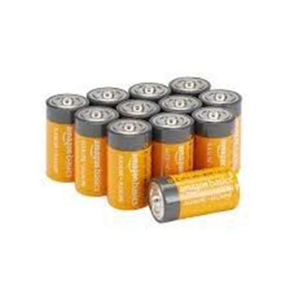 NEW AMAZON BASICS 12PK C ALKALINE BATTERIES