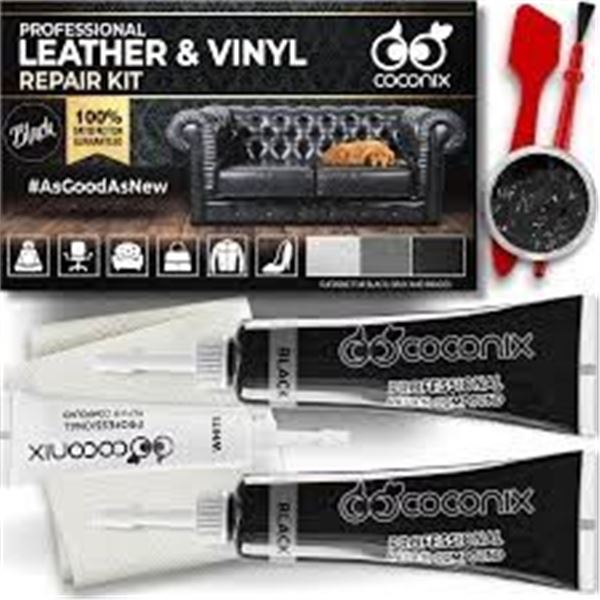 NEW COCONIX LEATHER CARE PRO BLACK REPAIR KIT