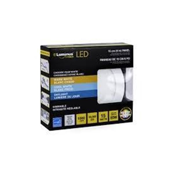 NEW LUMINUS DEL 6" PNAEL WARM DIMMABLE LIGHT