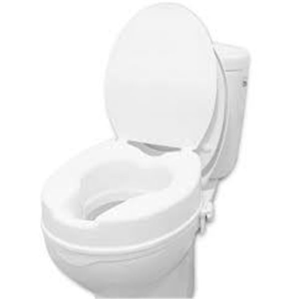 NEW PEPE RAISED TOILET SEAT 4" FOR SENIORS W LID