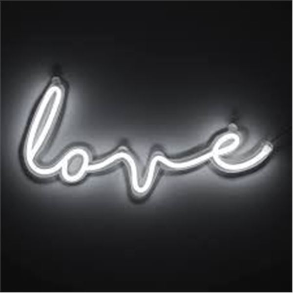 NEW AMPED & CO LED NEON WALL LIGHT LOVE