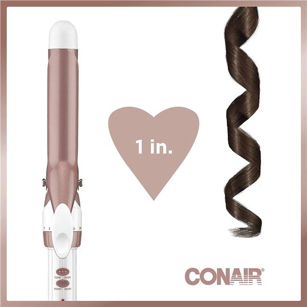 NEW CONAIR DOUBLE CERAMIC CURLING IRON 1"
