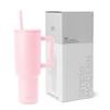 NEW 40 OZ TREK TUMBLER PINK W/STRAW LID AND HANDLE