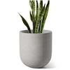 NEW LE TAUCI 10" GRAY CERAMIC POT FOR PLANTS