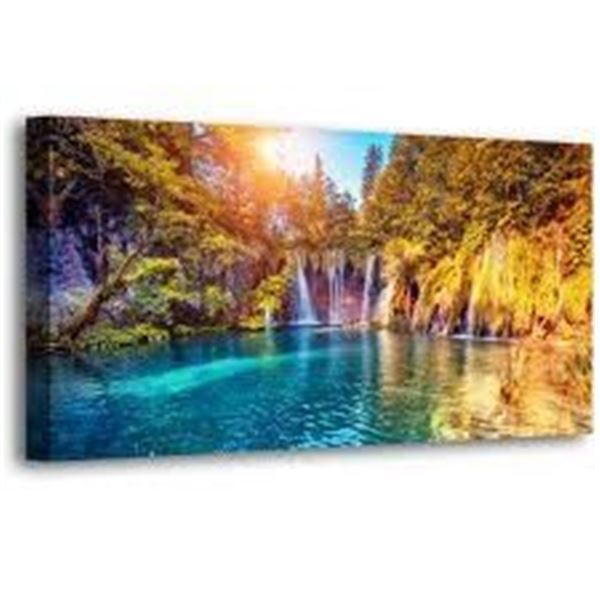 BRAND NEW WATERFALL AND LAKES PICTURE 20 X 40"