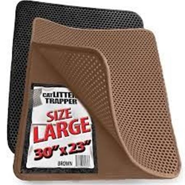 NEW LARGE BROWN CAT LITTER TRAPPER 30 X 23"