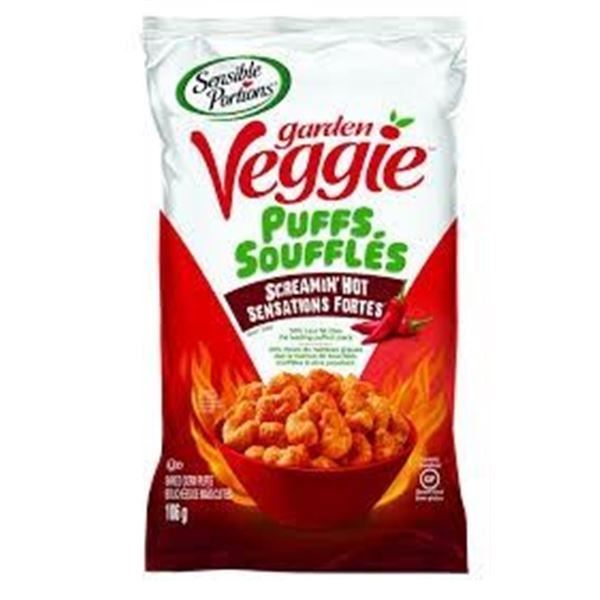 NEW 6 X 106G VEGGIE PUFFS SCREAMIN HOT