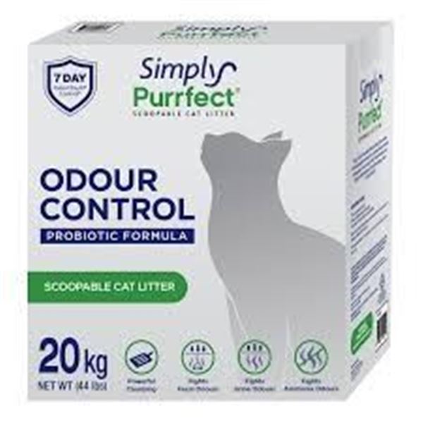 NEW WITH BOX 20KG SIMPLY PURRFECT PROBIOTIC LITTER