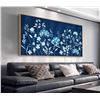 Image 1 : NEW LUEAXRG ABSTRACT BLUE FLOWERS 60 X 120CM