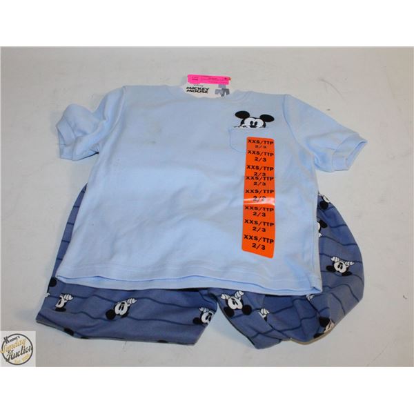 DISNEY MICKEY MOUSE XXS TTP 2/3 3PC SET