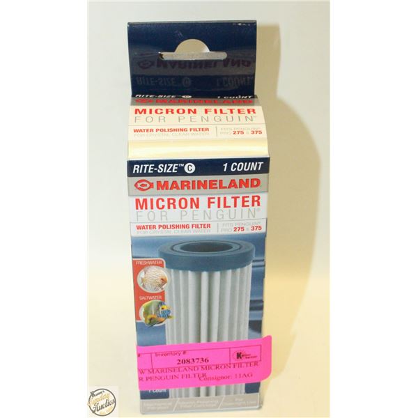 NEW MARINELAND MICRON FILTER FOR PENGUIN FILTER