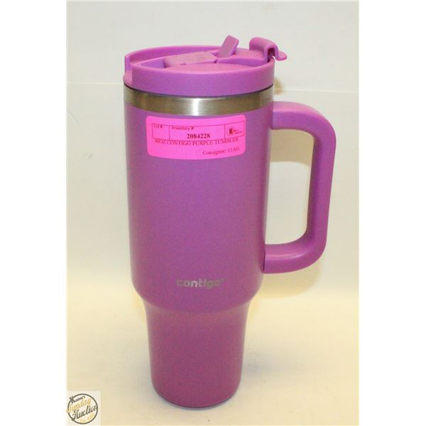 40 OZ CONTIGO PURPLE TUMBLER