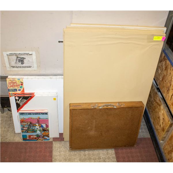 ARTISTS FRAMED STRETCH CANVAS- LOT OF 9 & ARTISTS