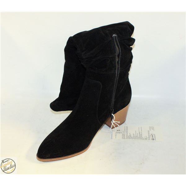 AMAZON ESSENTIALS WOMENS TALL BLACK HEEL BOOTS 11